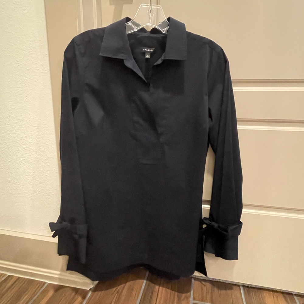 Talbots Top with Bow Detail on Cuff